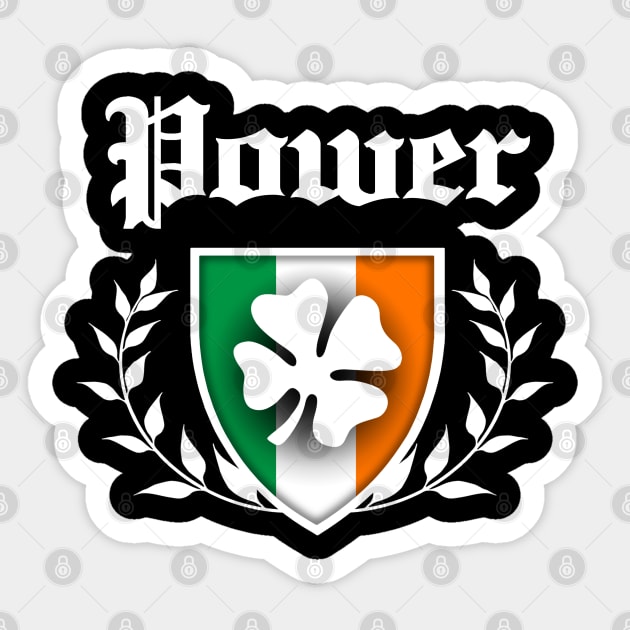 Power Shamrock Crest Sticker by robotface